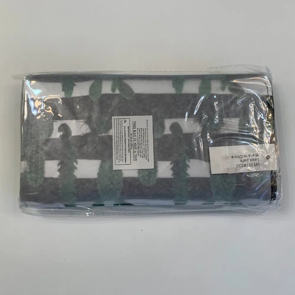 Cactus World Zip Around Wallet - Puffy Style - Stripes/Cacti - NWT - Picture 4 of 5